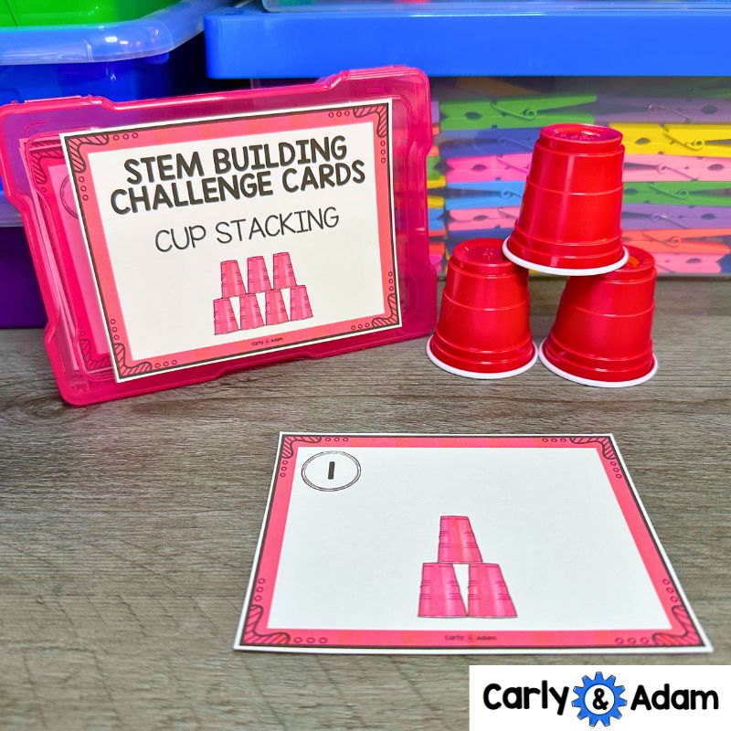 Cup Stacking Challenges STEM Task Cards Ice Breaker Games — preview 7