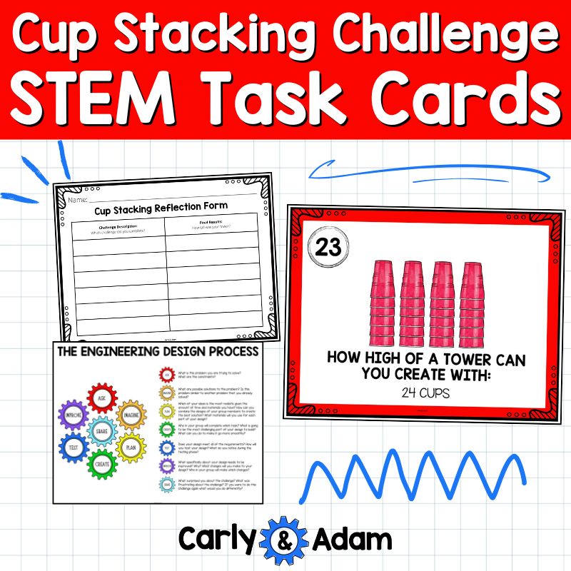Cup Stacking Challenges STEM Task Cards Ice Breaker Games — preview 8