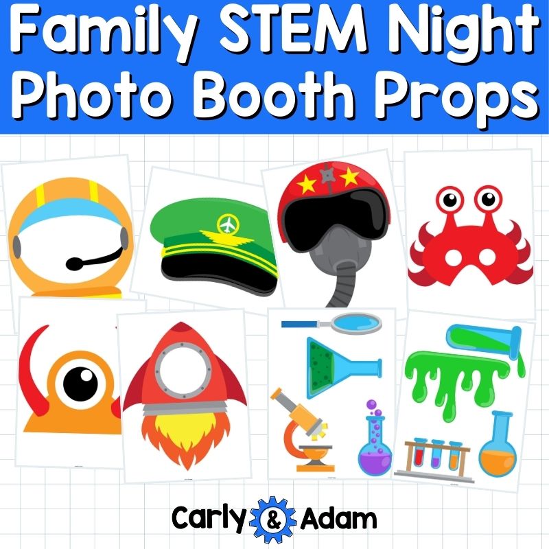 Family STEM Night Photo Booth Props and STEM Decor Craft — preview 6