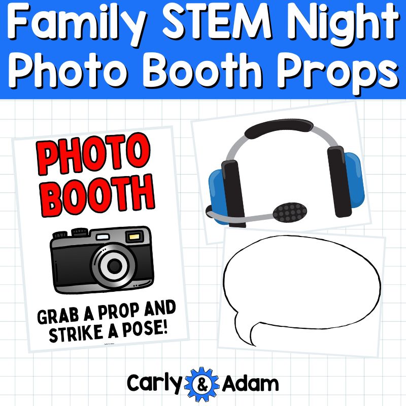 Family STEM Night Photo Booth Props and STEM Decor Craft — preview 8