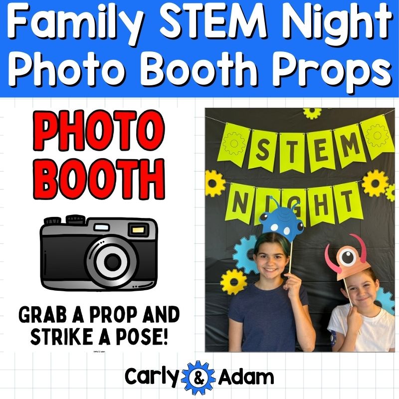Family STEM Night Photo Booth Props and STEM Decor Craft — preview 1