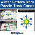 Winter Pattern Block Puzzles 2D Shapes Worksheets Winter Activities — preview 1