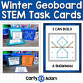 Winter Geoboard Task Cards Shapes Activities Kindergarten 1st Grade 2nd Grade — preview 1