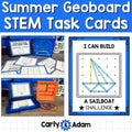 Summer Geoboard Task Cards Shapes Activities Kindergarten, 1st, 2nd Grade STEM — preview 1