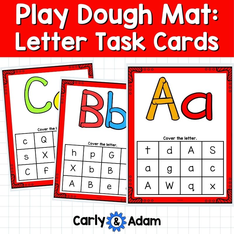 Letters Task Cards Alphabet Playdough Mats, Playdoh, Play Doh, Play Dough — preview 3