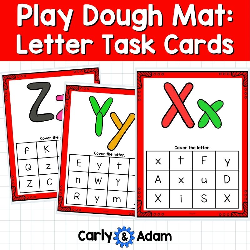 Letters Task Cards Alphabet Playdough Mats, Playdoh, Play Doh, Play Dough — preview 4