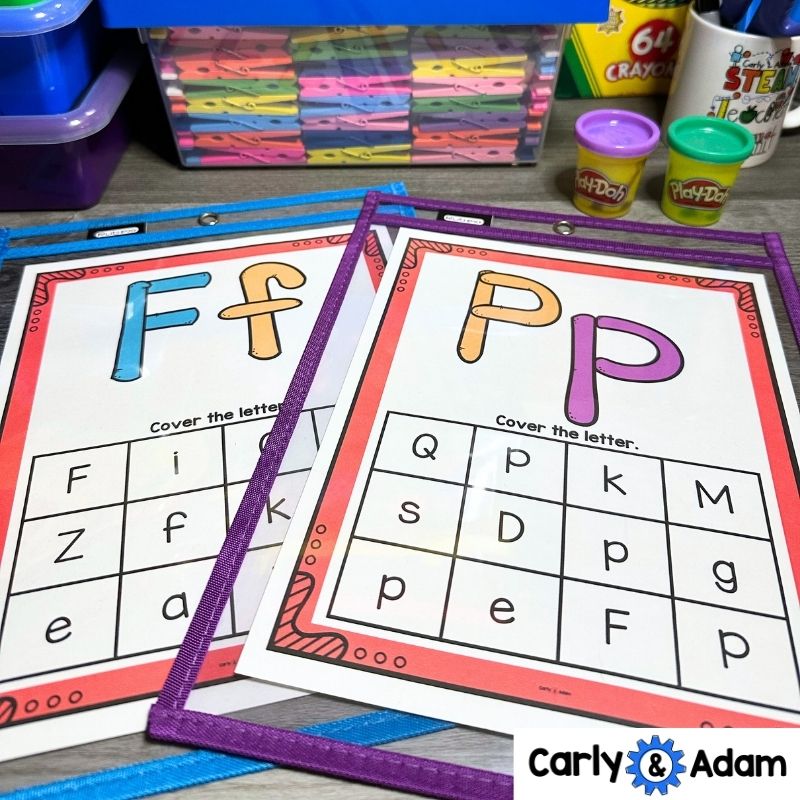 Letters Task Cards Alphabet Playdough Mats, Playdoh, Play Doh, Play Dough — preview 6