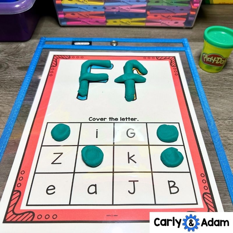Letters Task Cards Alphabet Playdough Mats, Playdoh, Play Doh, Play Dough — preview 7