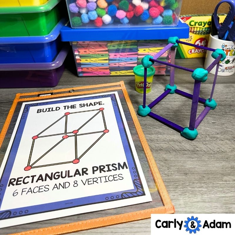 3D Shapes STEM Task Cards Craft Sticks Engineering Activities and Challenges — preview 5