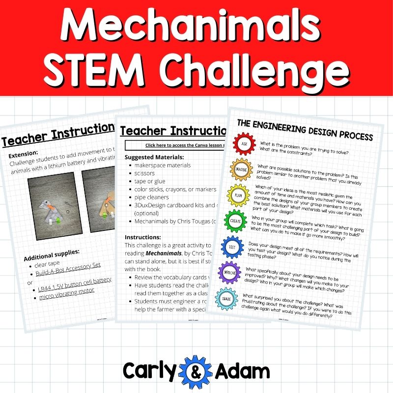 Mechanimals Read Aloud STEM Lesson Robot Animals STEM Activity / Challenge — preview 4