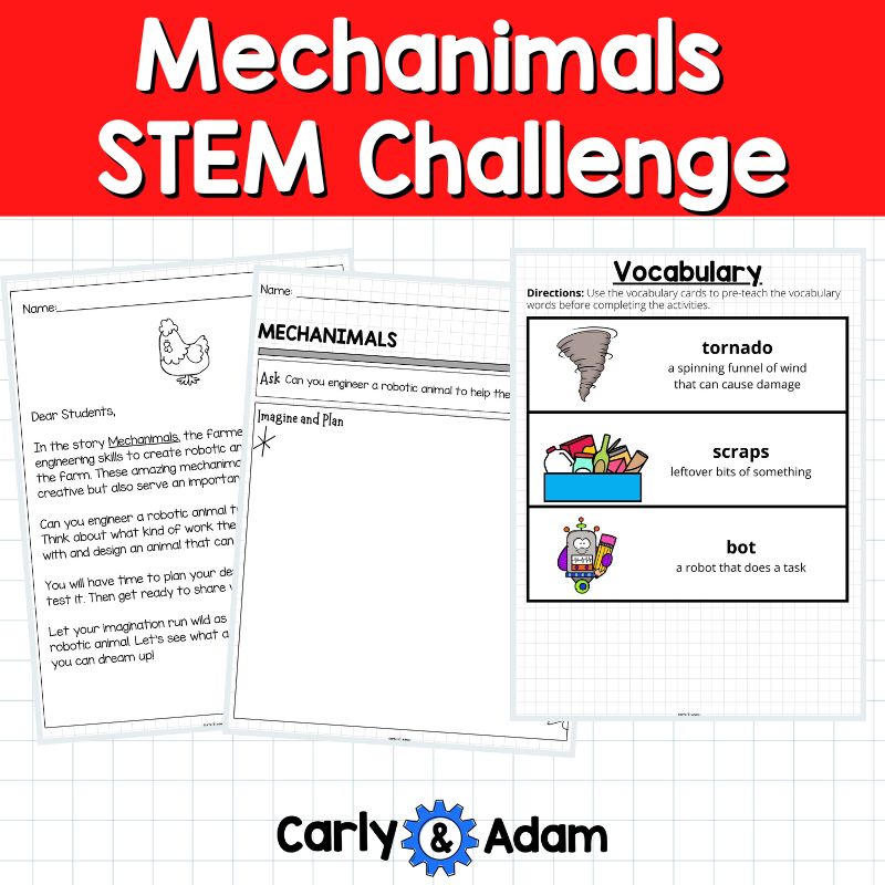 Mechanimals Read Aloud STEM Lesson Robot Animals STEM Activity / Challenge — preview 6