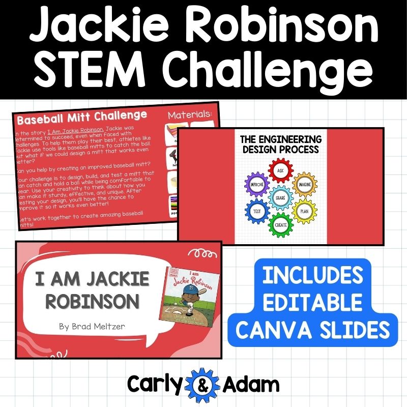 Black History Month Jackie Robinson Baseball STEM Activity Glove Maker — preview 2