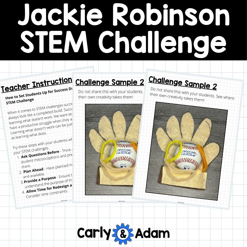 Black History Month Jackie Robinson Baseball STEM Activity Glove Maker — preview 4