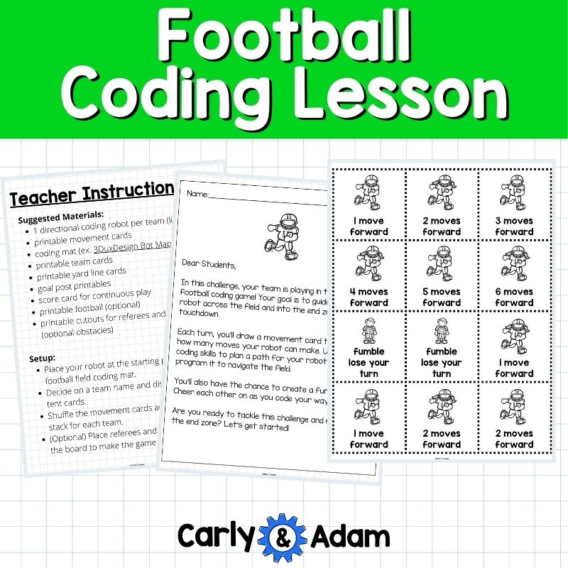 Football Coding Lesson Plan Code a Football Game Activity — preview 7