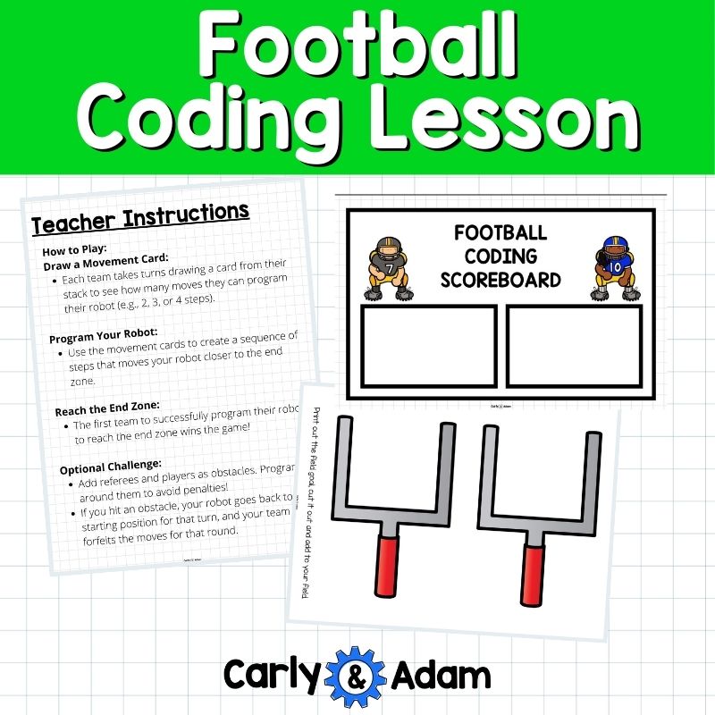 Football Coding Lesson Plan Code a Football Game Activity — preview 9
