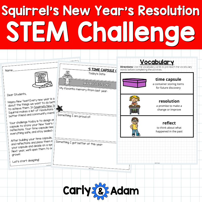 New Years Time Capsule STEM Activity Squirrel's New Years Resolution Lesson — preview 6