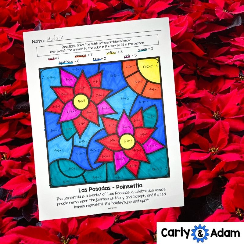 Holidays Around the World STEM Color by Code Math Lesson — preview 3