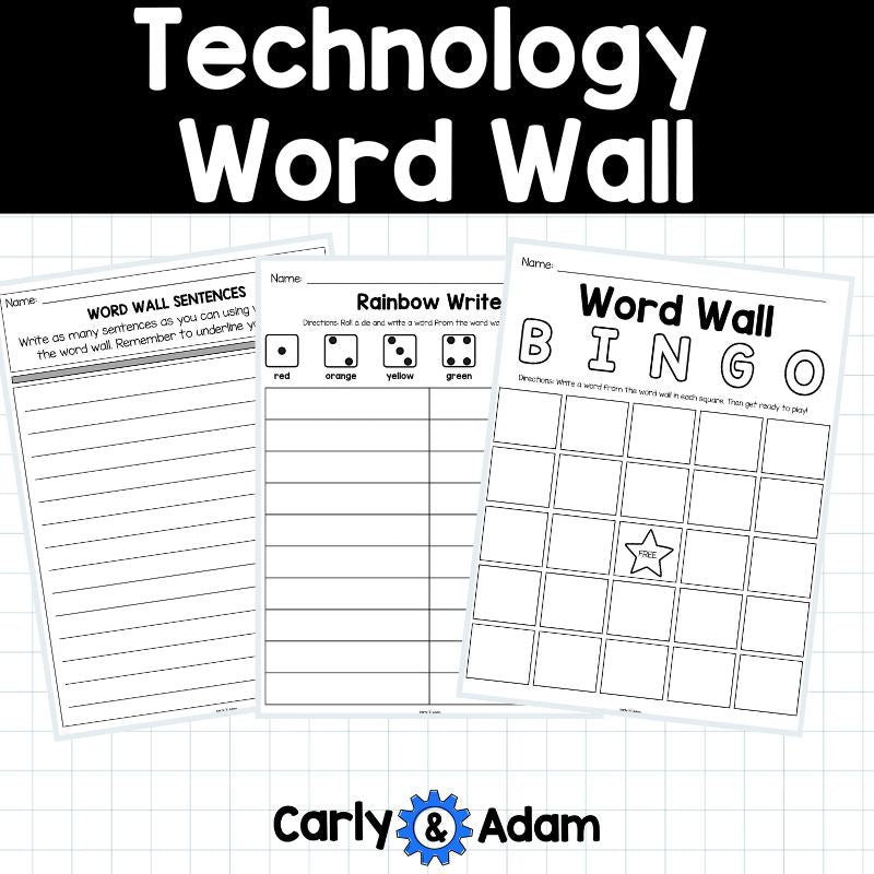 Technology Word Wall, Digital Citizenship, Data Literacy, Computational Thinking — preview 4