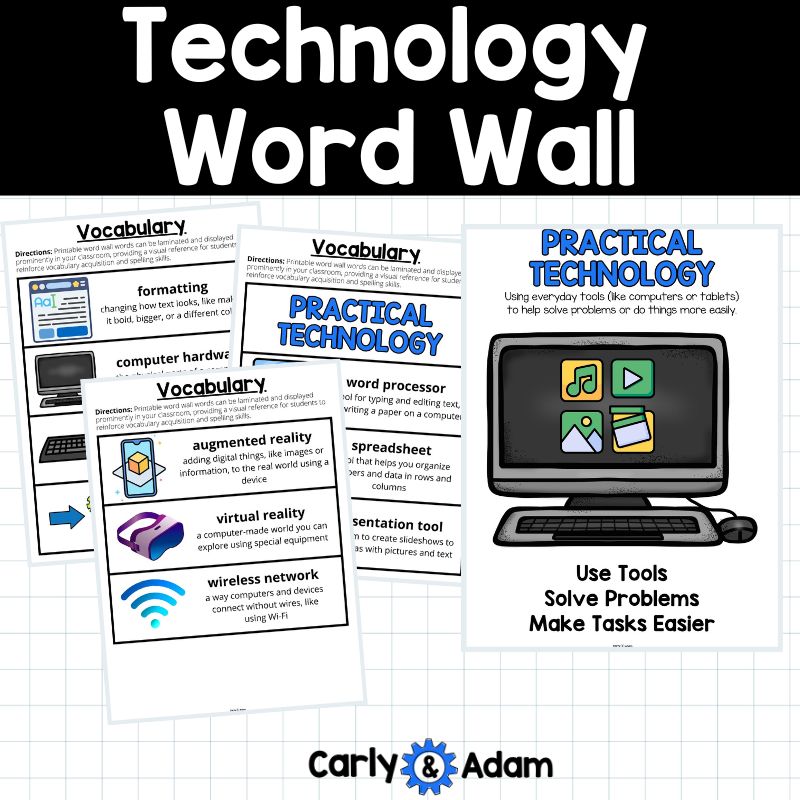 Technology Word Wall, Digital Citizenship, Data Literacy, Computational Thinking — preview 11