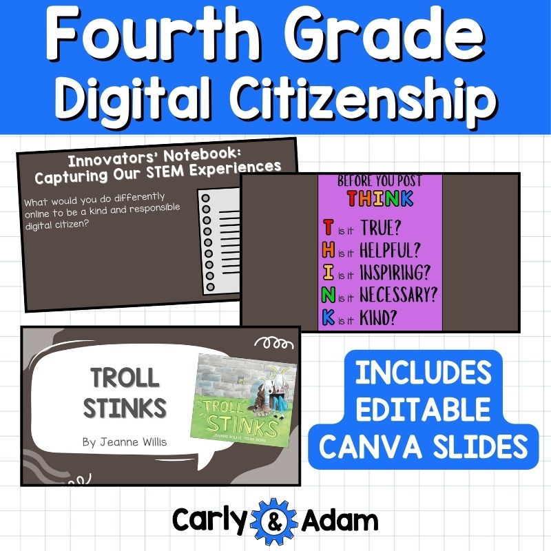 4th Grade Digital Citizenship Activity Online Safety Lesson Plan Troll Stinks — preview 3