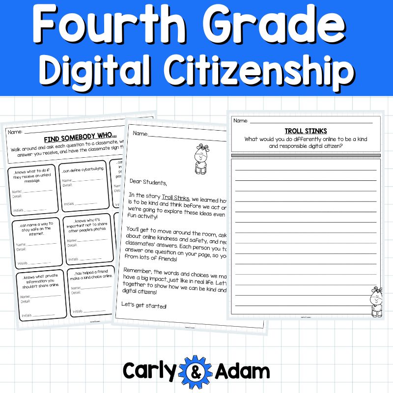 4th Grade Digital Citizenship Activity Online Safety Lesson Plan Troll Stinks — preview 6