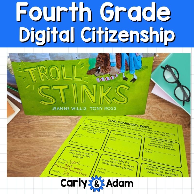 4th Grade Digital Citizenship Activity Online Safety Lesson Plan Troll Stinks — preview 1