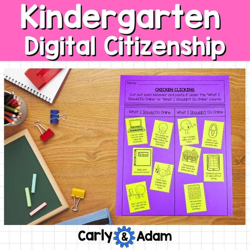 Kindergarten Digital Citizenship Lesson Plan Online Safety Chicken Clicking — preview 1