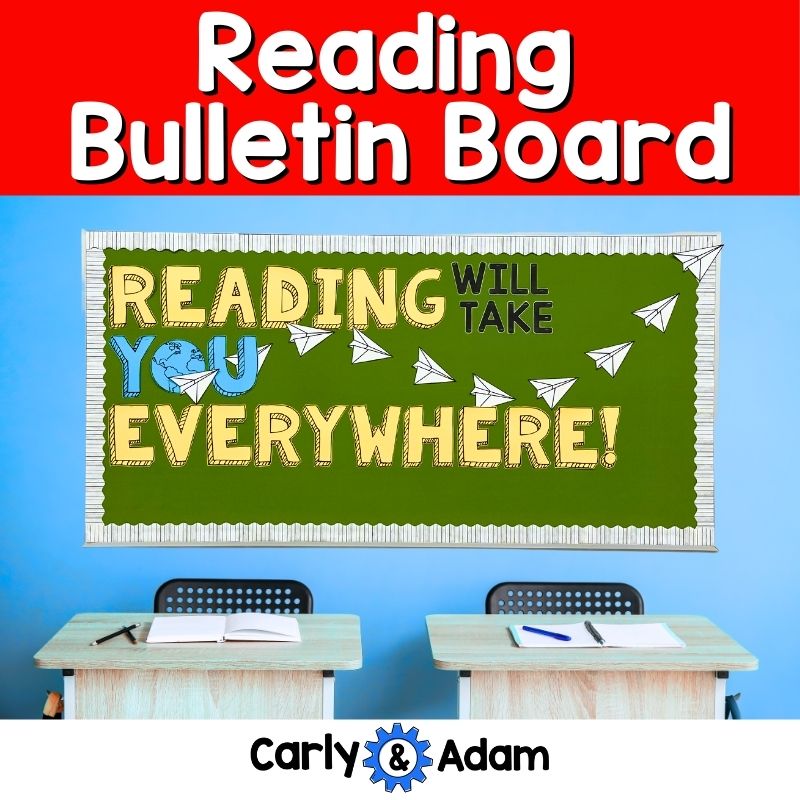 Library Bulletin Board Classroom Decor Reading Will Take You Everywhere — preview 1
