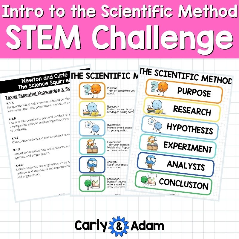 Kindergarten Intro to the Scientific Method Activities Newton and Curie — preview 4