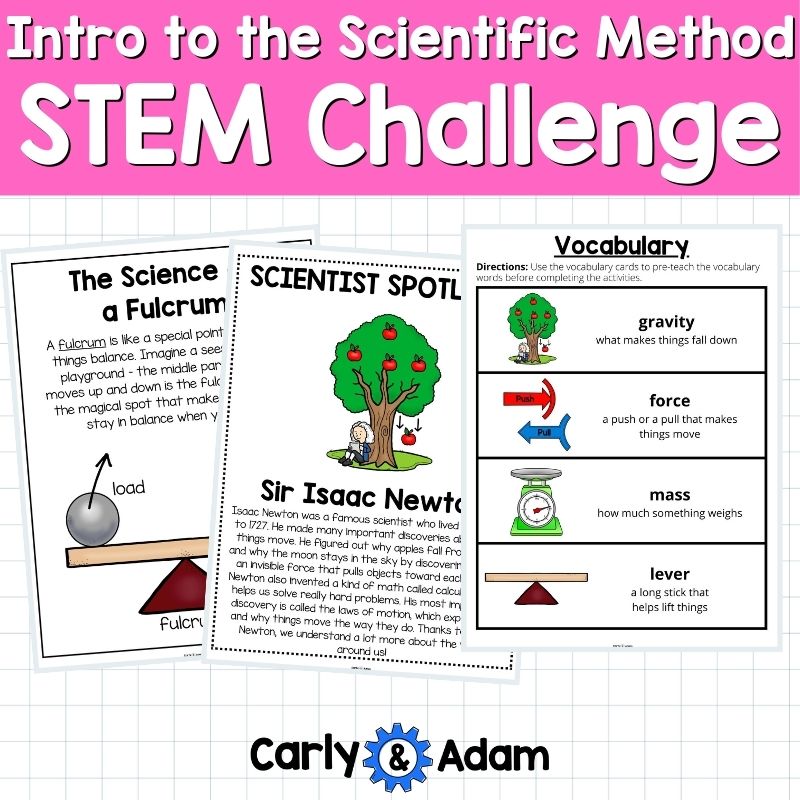 Kindergarten Intro to the Scientific Method Activities Newton and Curie — preview 6