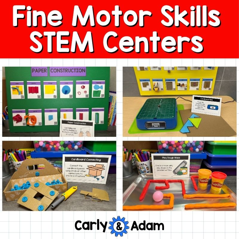 Fine Motor Skills STEM Centers Cardboard, Braiding, Paper, Cutting Activities — preview 1