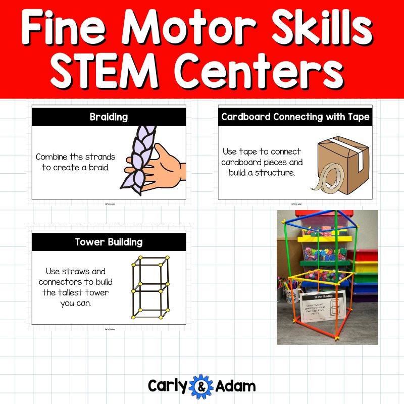 Fine Motor Skills STEM Centers Cardboard, Braiding, Paper, Cutting Activities — preview 27