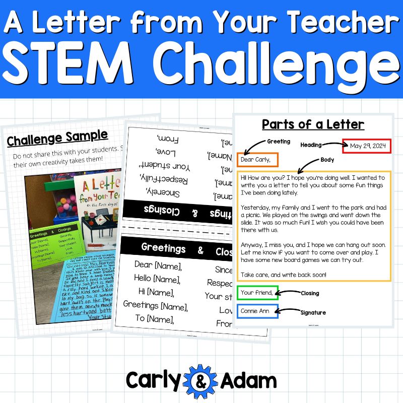 A Letter from Your Teacher on the First Day of School Activity Zipline Challenge — preview 6