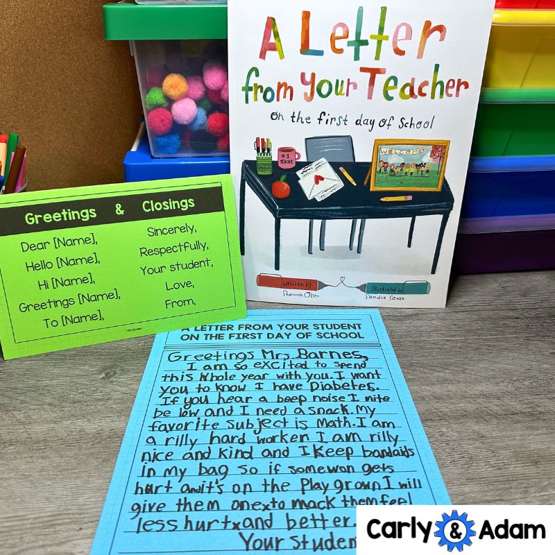 A Letter from Your Teacher on the First Day of School Activity Zipline Challenge — preview 7