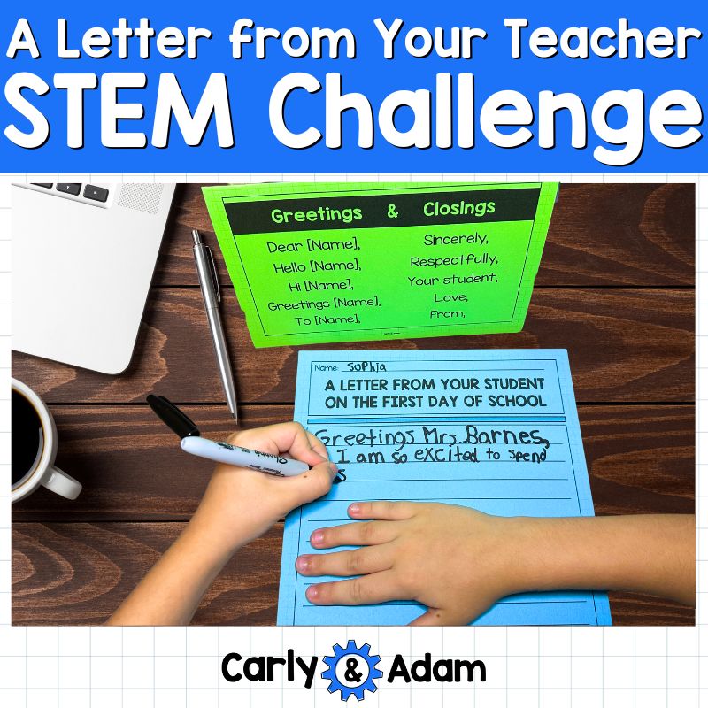 A Letter from Your Teacher on the First Day of School Activity Zipline Challenge — preview 1