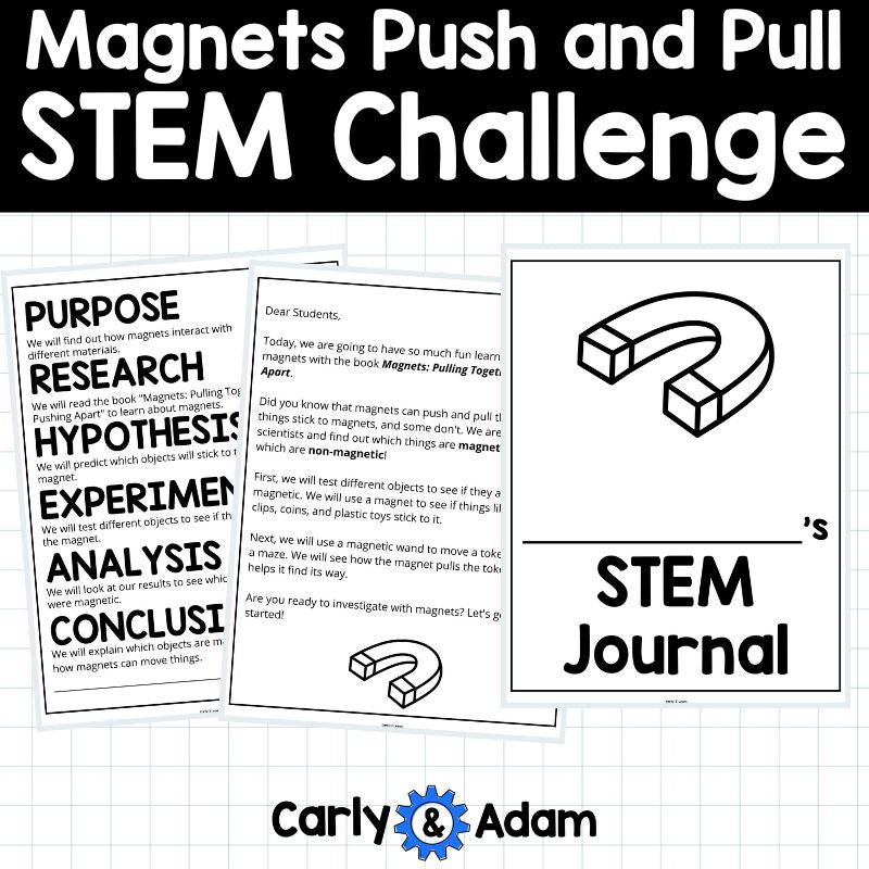 Magnets Push and Pull Kindergarten STEM Activity - Magnetism Force and Motion — preview 5