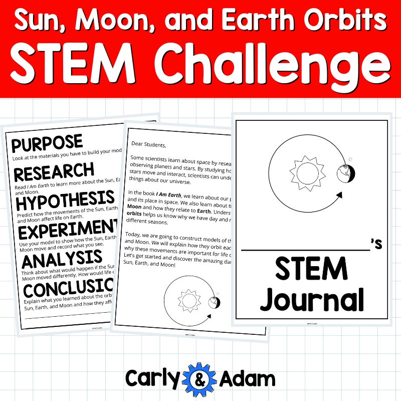 Sun, Earth, and Moon Orbits 3rd Grade STEM Activity I am Earth Read Aloud — preview 2