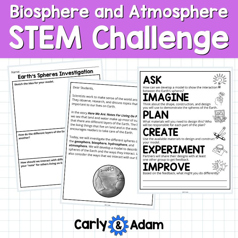 Earth's Biosphere and Atmosphere 5th Grade STEM Activity Here We Are Read Aloud — preview 5