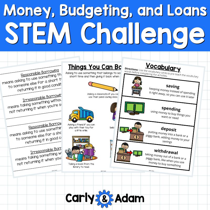 2nd Grade Math STEM Challenge Business, Budgeting, Money, and Borrowing — preview 3