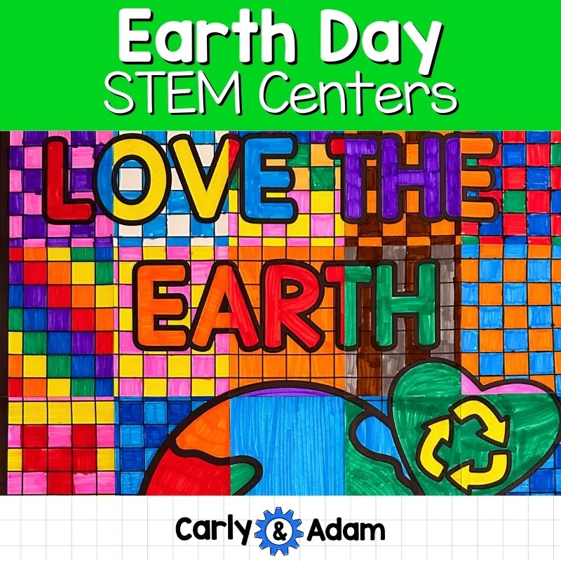Earth Day STEM Centers Collaborative Poster, Creativity Activities, Recycling — preview 1