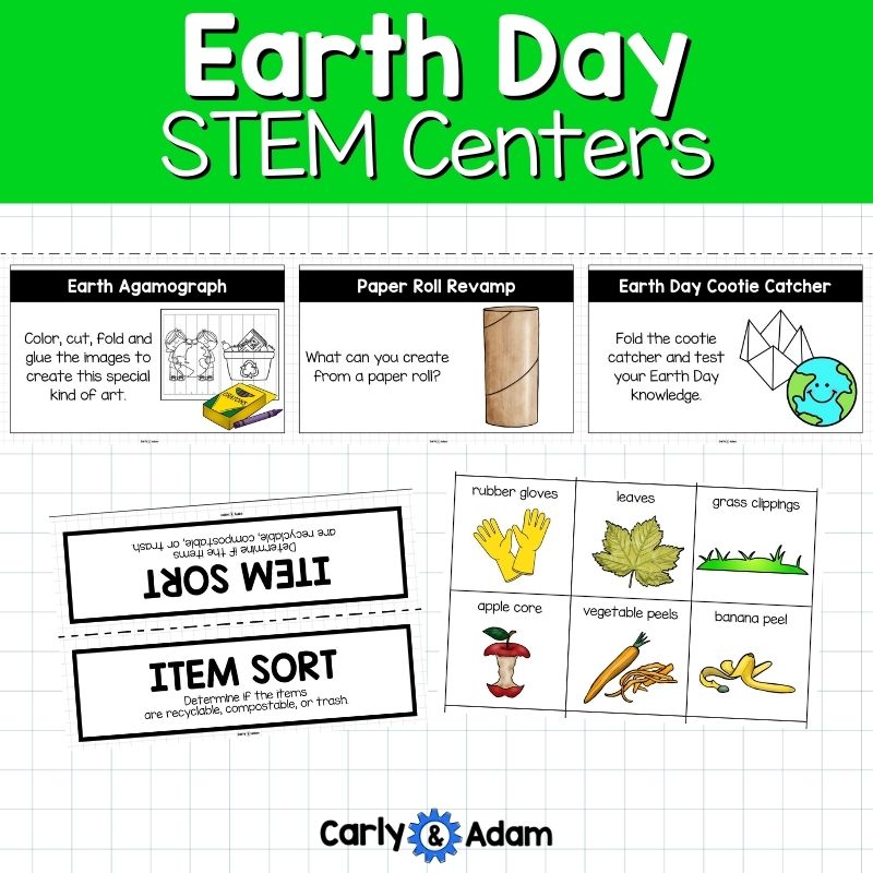 Earth Day STEM Centers Collaborative Poster, Creativity Activities, Recycling — preview 6