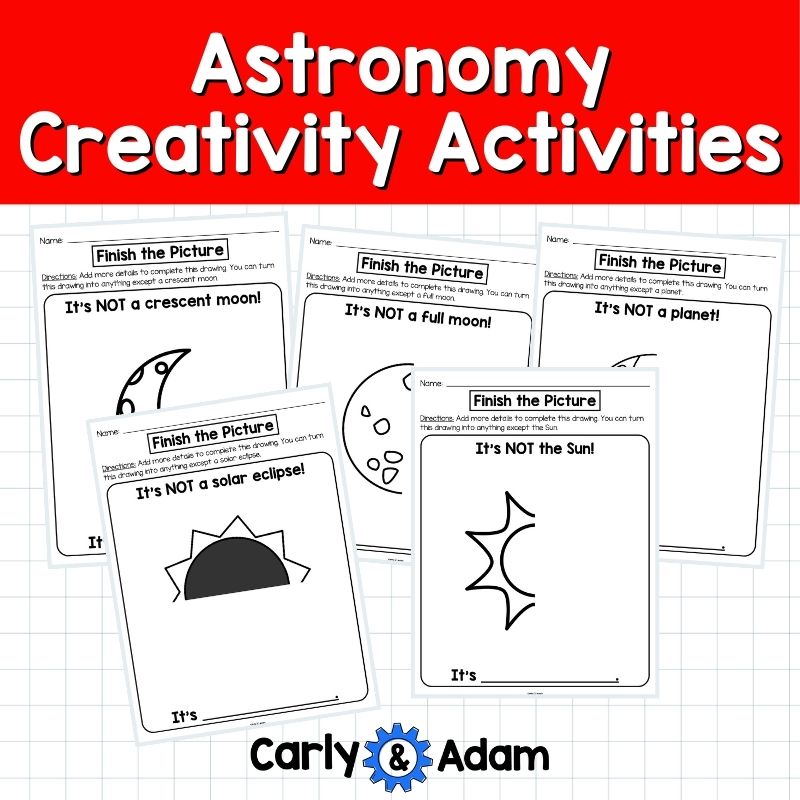 Solar Eclipse Astronomy Creativity Activities Morning Work, STEM Sub Plans — preview 2