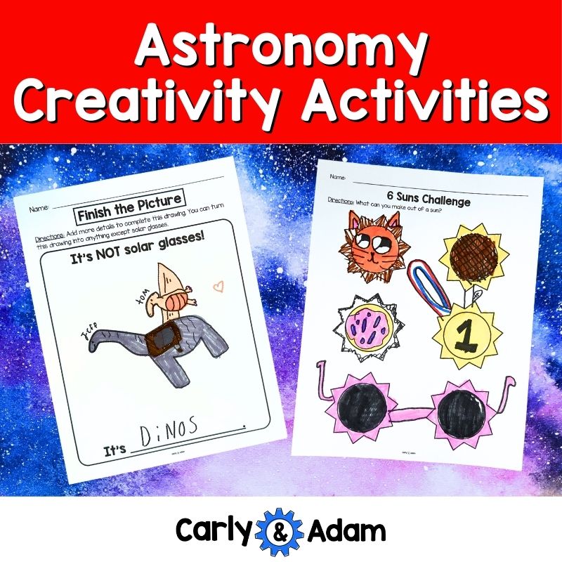 Solar Eclipse Astronomy Creativity Activities Morning Work, STEM Sub Plans — preview 1