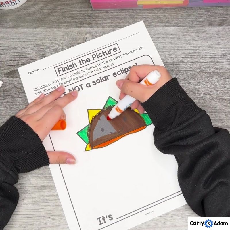 Solar Eclipse Astronomy Creativity Activities Morning Work, STEM Sub Plans — preview 9