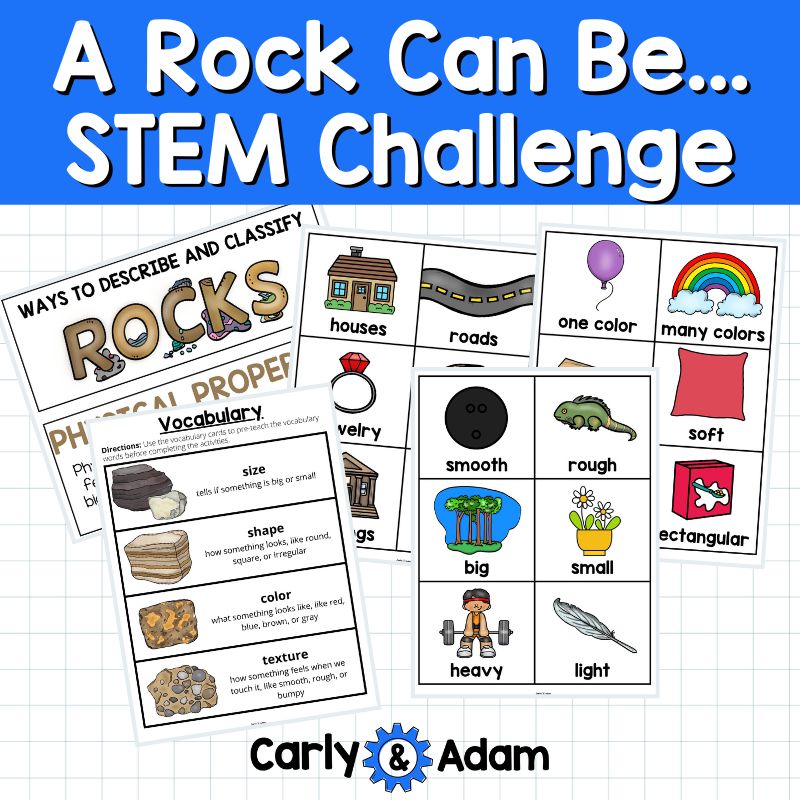 A Rock Can Be Kindergarten STEM Activity Properties of Rocks Investigation — preview 3