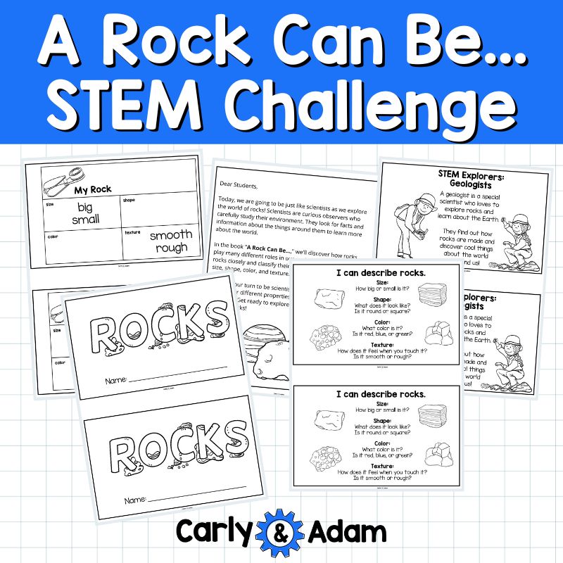 A Rock Can Be Kindergarten STEM Activity Properties of Rocks Investigation — preview 5