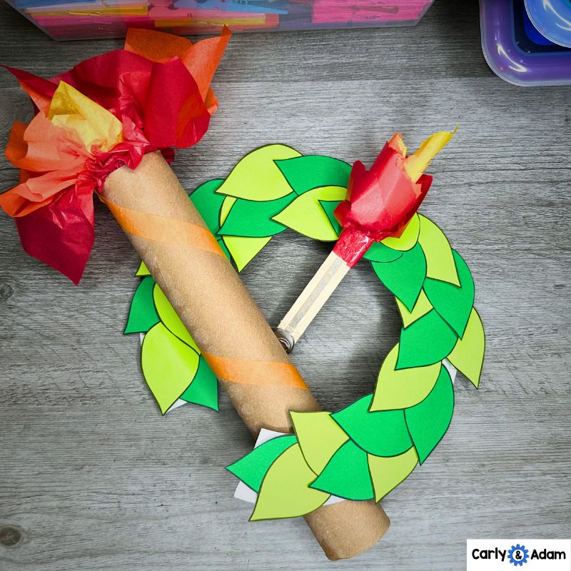Symbols of the Summer Games Torch and Laurel Wreath STEM Activities — preview 2