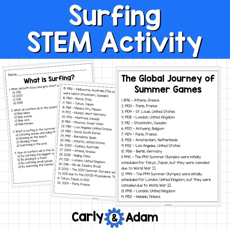 Summer Games Surfing STEM Activity Magnets, Magnetism, Magnetic Fields — preview 6