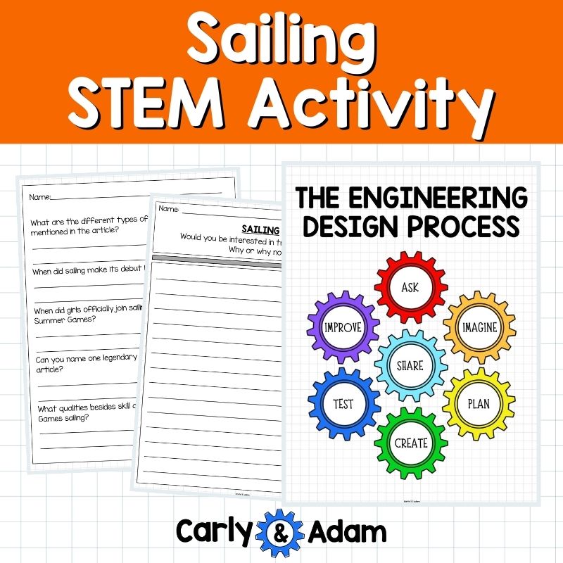 Sailing STEM Activity Wind Powered Sailboat Regatta Sink or Float Experiment — preview 3