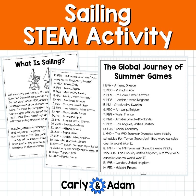 Sailing STEM Activity Wind Powered Sailboat Regatta Sink or Float Experiment — preview 4